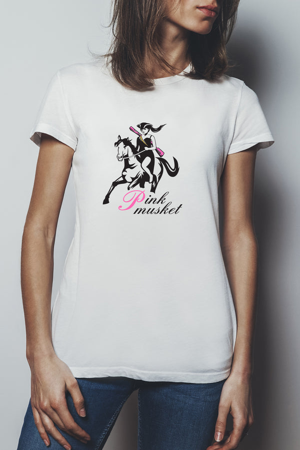 Pink musket logo T-shirt